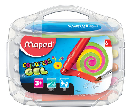 2 Cajas De 6 Crayolas Crayones De Gel Acuarelables Maped