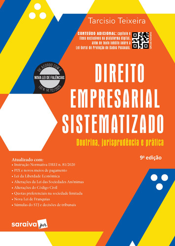 Direito empresarial sistematizado, de Teixeira, Tarcisio. Editorial Saraiva Jur, capa mole em português, 2021