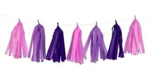 Comprar Guirnaldas Borlas Mechudos Papel Pompones Decoración Colores