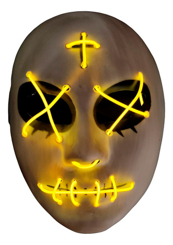 Mascara Purga Purge God Asesino Cruz Led Halloween