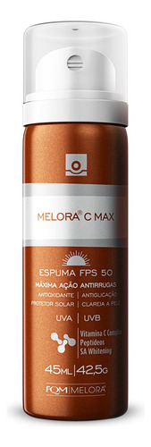 Melora C Max Espuma Antirrugas Facial Fps 50 45ml