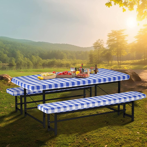 Mantel De Picnic Tipo Funda Elastica Impermeable Y Ajustable