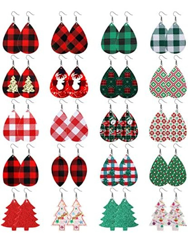 Pendientes De Cuero Para Mujer, Pendientes De Navidad, Pendi