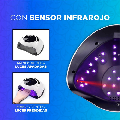Imagen 3 de 10 de Cabina Sun Uv Led Uñas Tactil 120w Semipermanente Manicuria