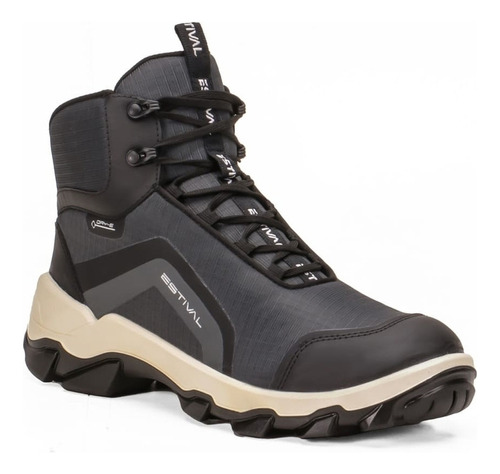 Bota Cinza Com Cadarço Focus Grey Trabalho Montanhismo Moto