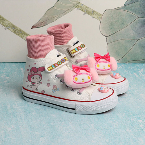 Zapatos De Lona Versátiles Sanrio Pink Melody, Zapatillas Ca