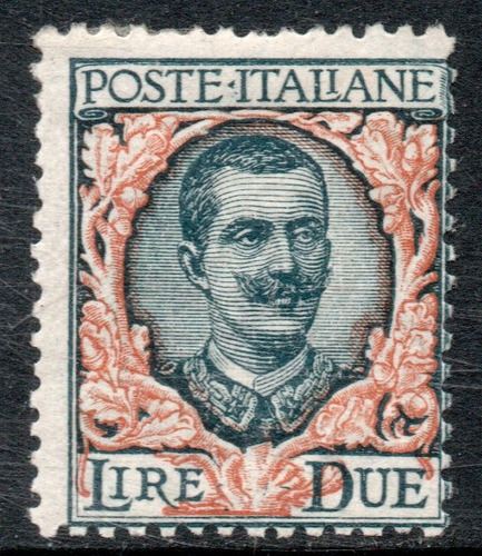 Italia Sello Nuevo Rey Victor Emmanuel 3° X 2 L. Años 1923+ 