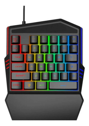 Teclado Para Juegos Individual Gamers Color del teclado Negro Idioma Inglés US