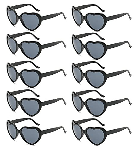 Yqvie 10 Pack De Neon Color Corazón Gafas De Sol Lb8cn