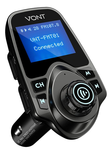 Fm Vent Bluetooth Transmitter, Aux, Sd Tf, 1.44'' Display