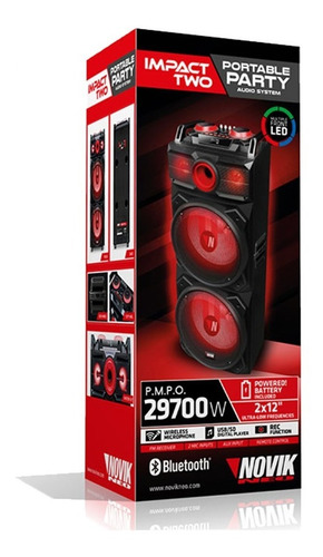 Bafle Potenciado Novik Impact Two 1500w Bt Karaoke