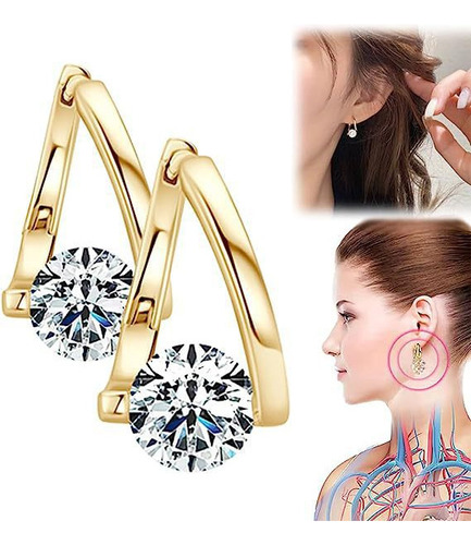 Strass Temperamento Estilo Corto Pendientes Mujer Simple