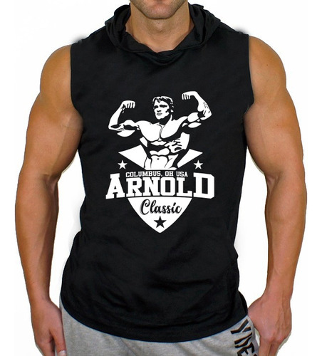 Camiseta Regata Machão Com Capuz Arnold Classic