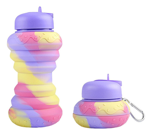 Donut Botellas De Agua Plegables Para Niños Para El Colegio
