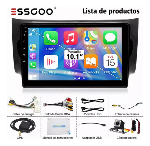 Estéreo Android 14 Hifi 4+128gb Carplay Nissan Sentra 2013-2019