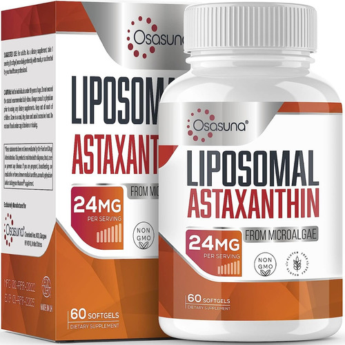 Astaxantina Liposomal Natural 24 Mg Capsulas Alta Absorción