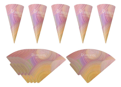 10 Soportes Para Flores De Helado De Cono De Estilo B