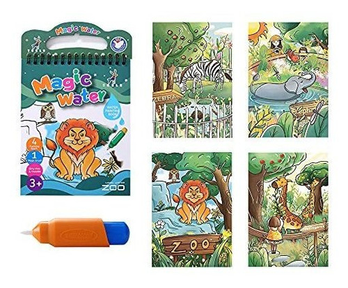 Magic Water Coloring Doodle Book, Libros Reutilizables De C