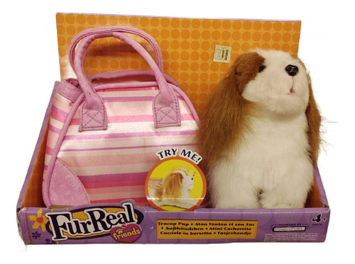 Perrito Con Cartera Fur Real Friends 77480 Color Blanco Y Marrón