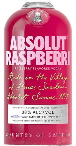 Pack De 12 Vodka Absolut Rasperri 750 Ml