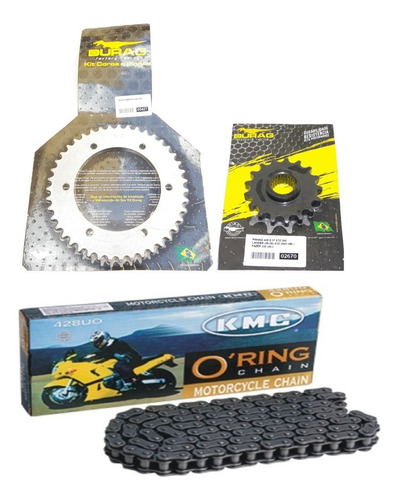 Kit Performance Durag Fazer 250 43x17 + Corrente Kmc Com Ret