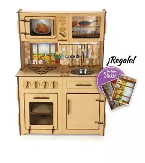 Cocinita De Juguete Cocina De Madera Infantil Juego Chicos