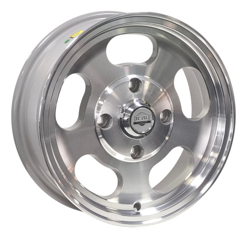 Rodas Raw Classic Aro 15 Dish (4x130) Fusca (jogo) + Bicos Cor Prata Diamantada