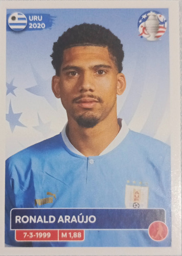 Barajita Copa América 2024 Ronald Araujo Uruguay 5 Panini