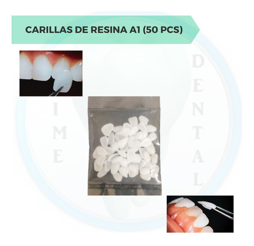 Imagen 1 de 1 de Carillas Dentales De Resina 50 Piezas