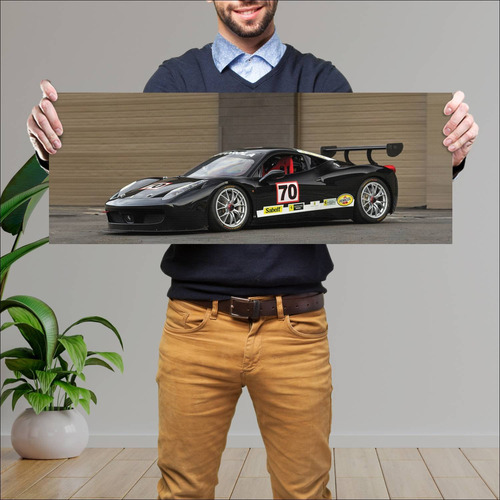 Cuadro 30x80cm Auto 2014 Ferrari 458 Challenge E 535