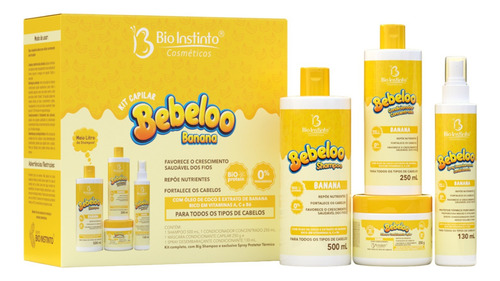 Kit Capilar Bebeloo Banana Bio Instinto Bioprotein