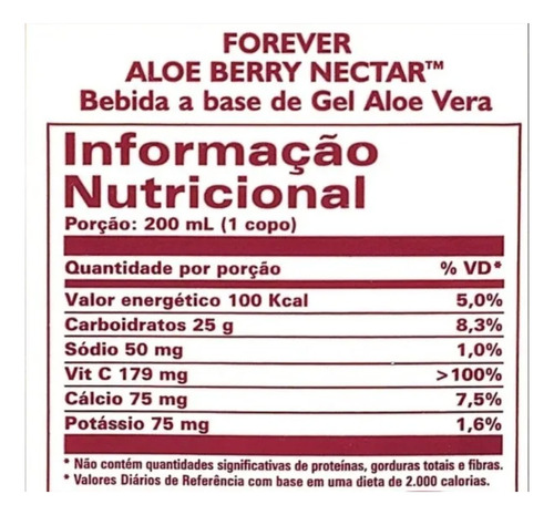 Suco Com Cranberry Aloe Vera Berry Nectar Forever Cod 37