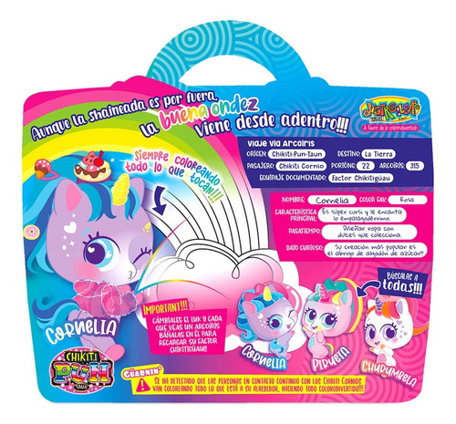 Imagen 3 de 6 de Muñeco Distroller Chikiticornio Cornelia Lila