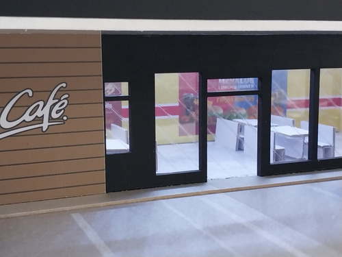 Diorama 1/64 Modelo Mc Donalds Com Luz Maquete Cenario Fotos