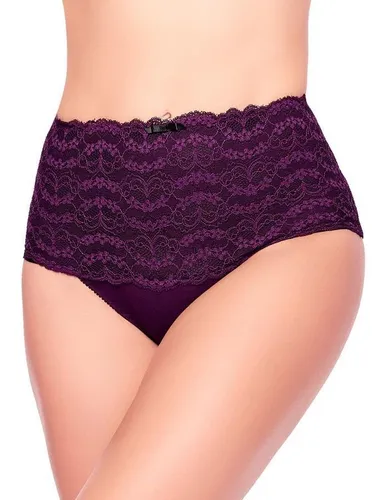 1538 Panty Alta Control Faja Ilusion Lenceria Algodo Encaje