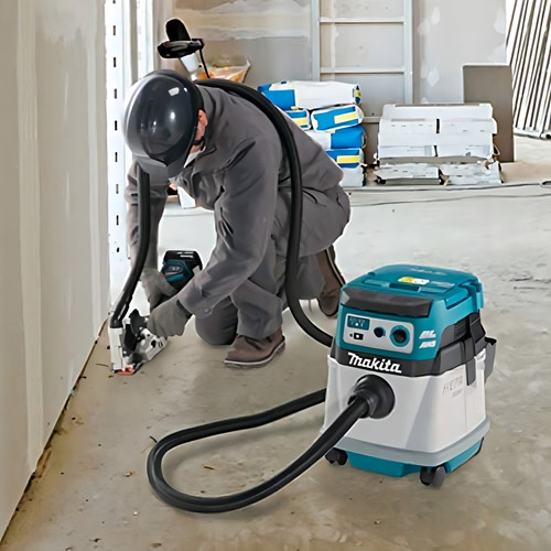 Aspirador De Pó Makita Híbrido Dvc151lz 15l Sem Bateria Cor Azul-turquesa