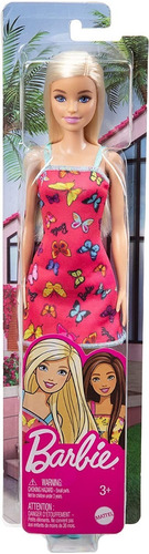 Imagen 1 de 4 de Muñeca Barbie Basica Rubia Con Vestido De Moda Mattelia