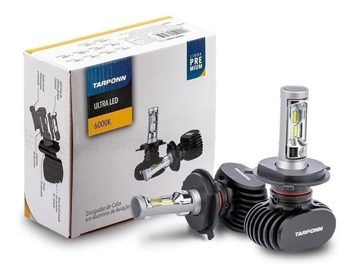 Kit Ultra Led H4 Baixa E Alta Csp 4000lm 40w 6k 9v  36v