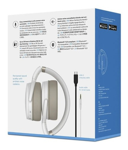 Imagen 7 de 8 de Auriculares Sennheiser Hd 450bt Wireless Blanco