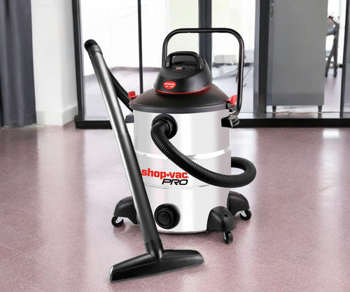 Aspiradora Sopladora Shopvac De Tacho Polvo/liquido 60L 1800w Profesional Acero Inoxidable/Plateado Portatil