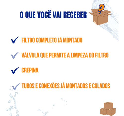 Filtro Para Água De Concessionária Retém Areia Barro 2000l/h