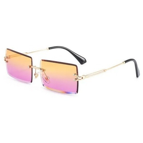 Lentes Sol Moda Mujer Vintage Corte De Diamante Rectangular