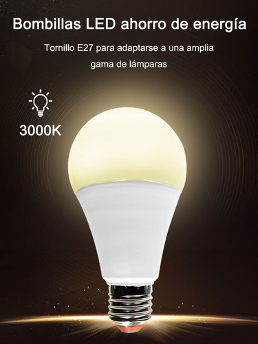 Focos 3w Led Ahorrador E27 300lm 3000k De Luz Cálida 1pcs