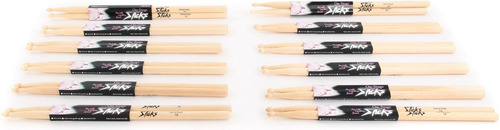 12 Pares De Baquetas 5a Punta Nylon Para Bateria On Stage