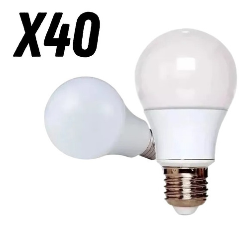 Imagen 1 de 7 de Foco Led Bajo Consumo-luz Fria 11 W .x 40 Unidades.