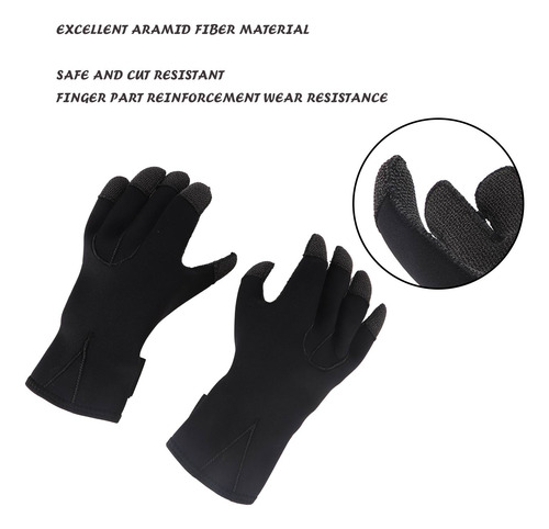 Mitones De Buceo, 1 Par, Unisex, Resistentes A Cortes, Imper