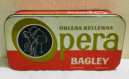 Antigua Lata Galletitas Opera - Bagley - Vacia