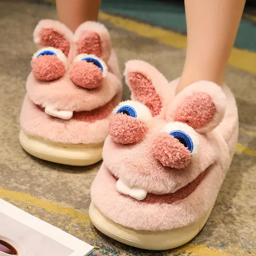 Pantuflas De Pareja De Algod n Con Conejo Y Pata De Gallo Meses