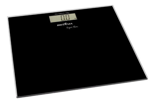 Imagem 2 de 2 de Balança corporal digital Britânia Super Slim preta, até 150 kg