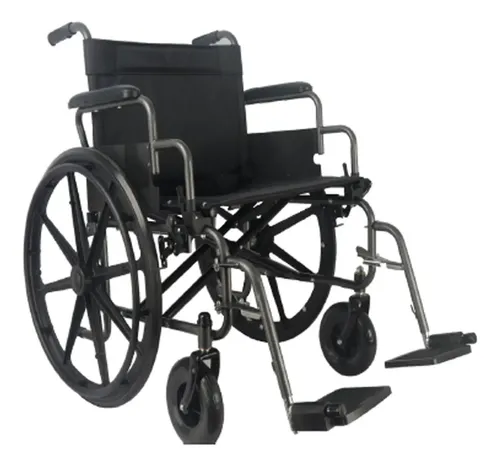 SILLA DE RUEDAS BARIATRICA ANCHO DE ASIENTO DE 55CM KBE-9953-III IMPORMEDICAL x 1 Diseñada para brindar soporte y movilidad a personas con sobrepeso. Fabricada en acero martillado, cuenta con estructura plegable de doble tijera, apoyabrazos abatibles tipo escritorio, y reposapiés r